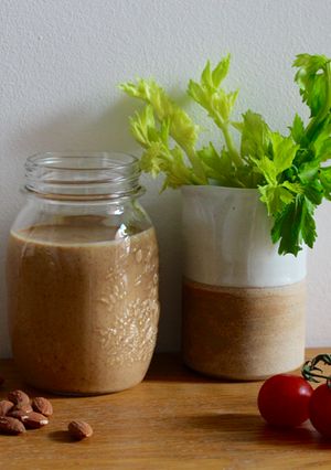 A picture of Homemade almond butter.