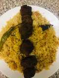 Chickpeas pulao With meatball