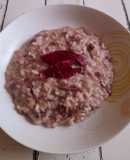 Risotto con radicchio e speck