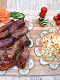 Miso glazed pork ribs