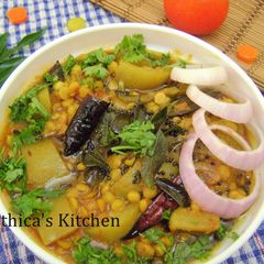 A picture of Kaddu Ka Dalcha (Bottle Gourd cooked with Bengal Gram - Hyderabadi Style).