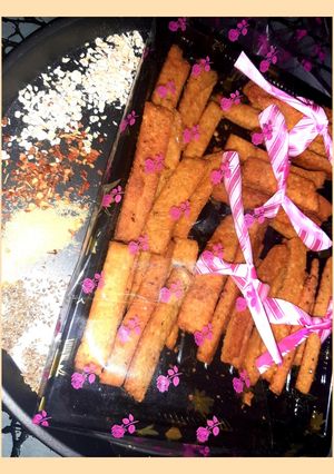 A picture of Oats masala sticks.