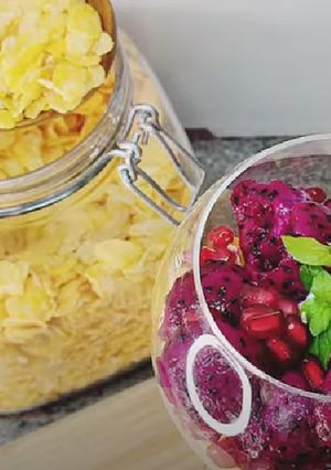 Una foto de Chía pudding con pitaya. El desayuno de Dragón
