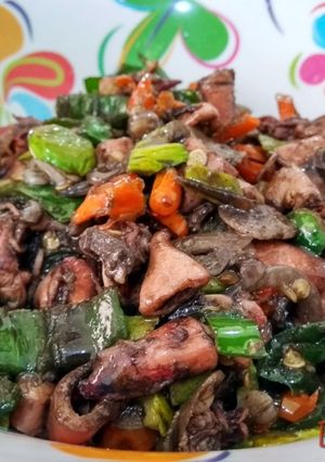 Foto resep Cumi Asin Pete Cabe Ijo