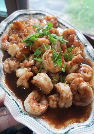 รูปของ กุ้งผัดสามเกลอ (กุ้งผัดกระเทียมพริกไทย)