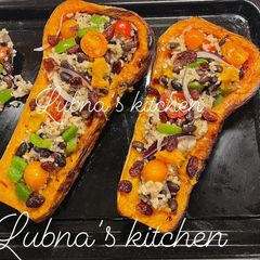 A picture of Stuffed butternut squash:.