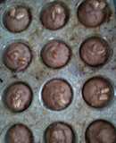 Muffins de chocolate con naranja y con nuez