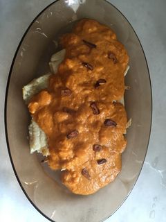 Una foto de Bacalao en salsa de mariscos