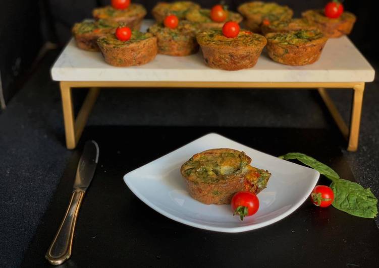 Easiest Way to Prepare Super Quick Homemade Egg Spinach Muffin