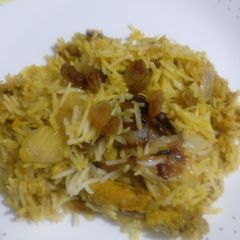 Homemade chicken Biryani A picture of Homemade chicken Biryani.
