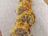Sausage roll with mustard