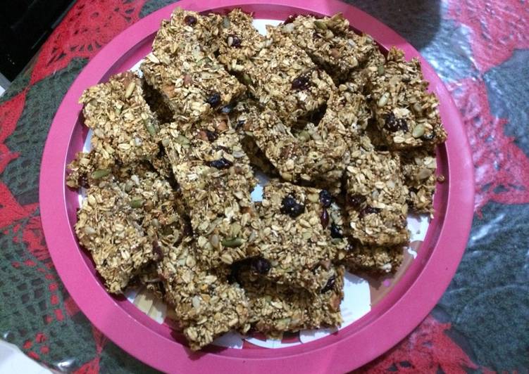 Barras de granola saludables