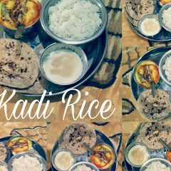 A picture of Special boondi kadi with rice.