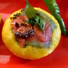 Rainbow Dhokla A picture of Rainbow Dhokla.