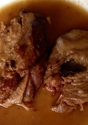 Una foto de Peixet relleno al Pedro Ximénez