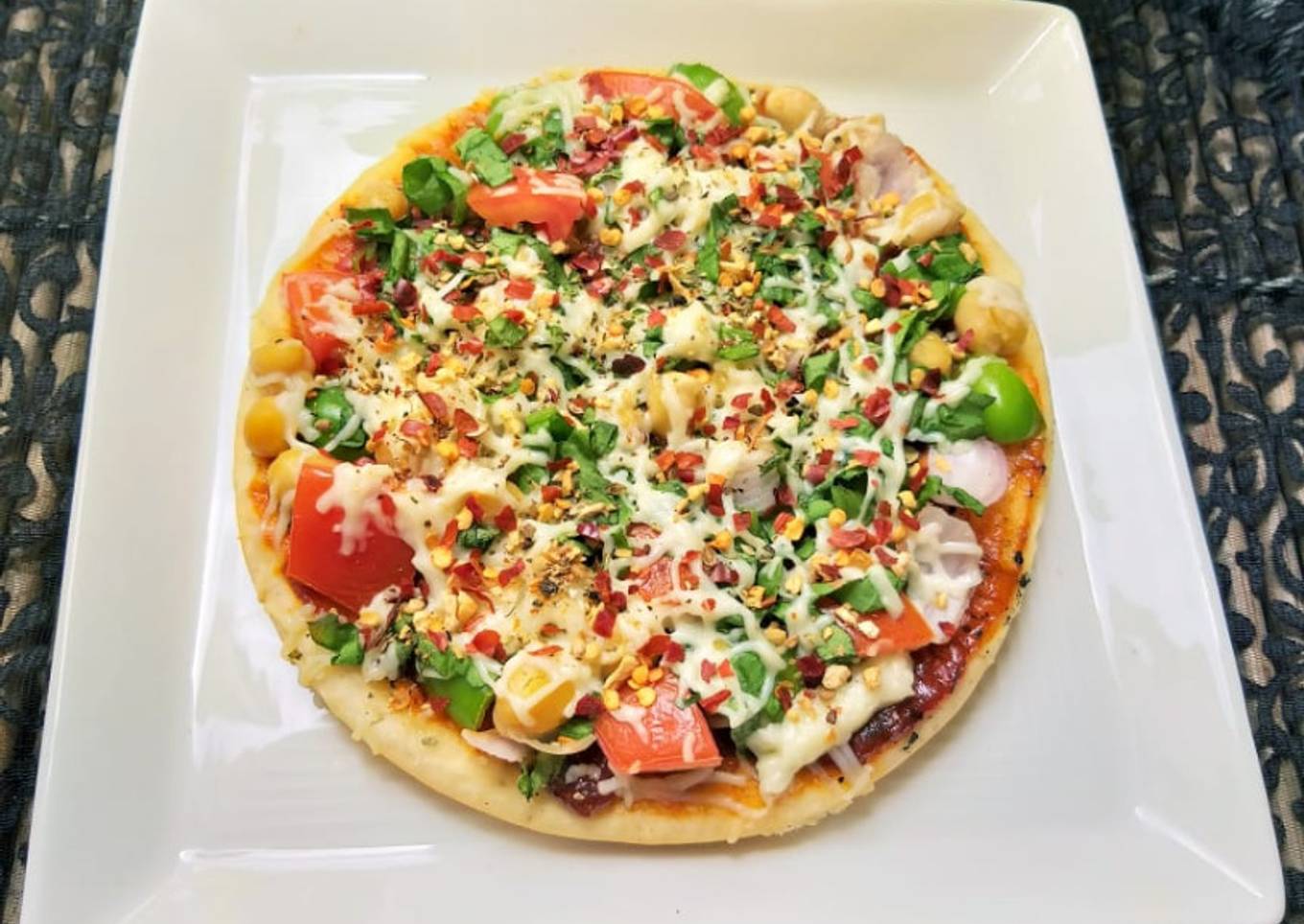 Spinach Kabuli Pizza