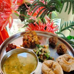 A picture of Dal baati churm.