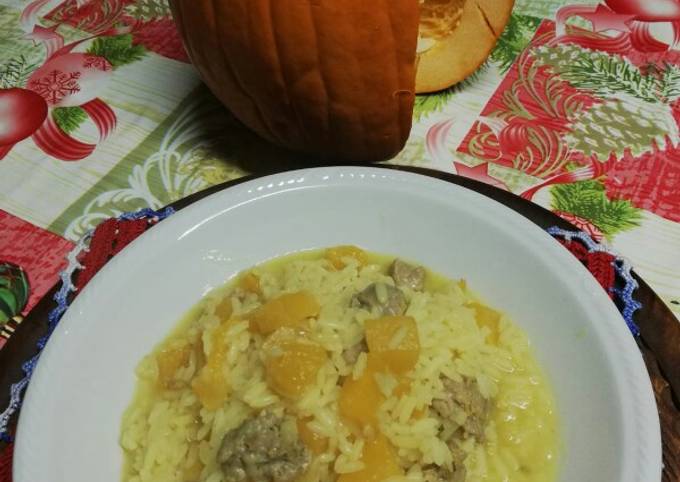 Ricetta di Fatto in casa super veloce Risotto zucca e salsiccia 😋