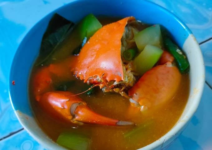 Kepiting sayur asem pedas