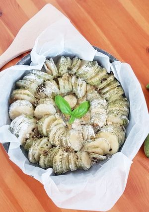 Foto di Zucchine infarinate e gratinate al forno
