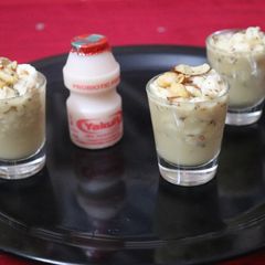 A picture of Makhana Shots with Yakult.