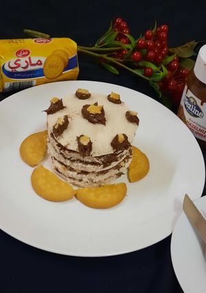 A picture of Bread 🍞 Chocolate 🍫 Biscuits Cake 🎂.