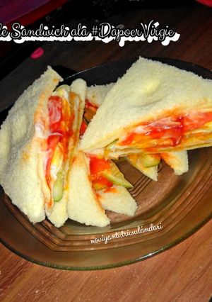 Foto resep Simple sandwich burger ala #DapoerVirgie