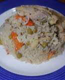 Arroz con pollo a la chorrera