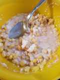 Elote preparado un postre