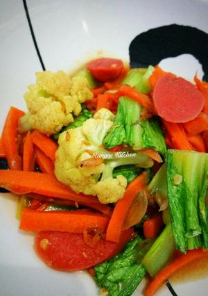 Foto resep Tumis Simple (Sayuran+Sosis+Ebi)