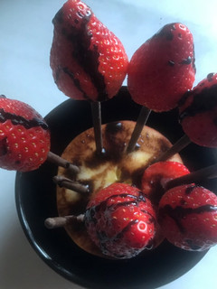 Una foto de Fresas con chocolate, para ponerse perdido
