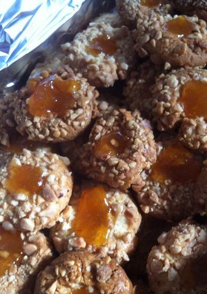 صورة لوصفة طريقة عمل بسكويت بالمربي والفول السوداني