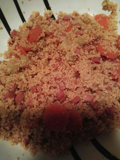Una foto de Cous cous con pavo y verduras en reducción de Jerez