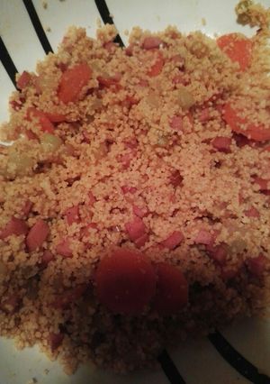 Una foto de Cous cous con pavo y verduras en reducción de Jerez