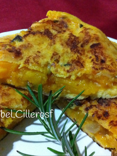 Una foto de Tortilla de calabaza y cebolla