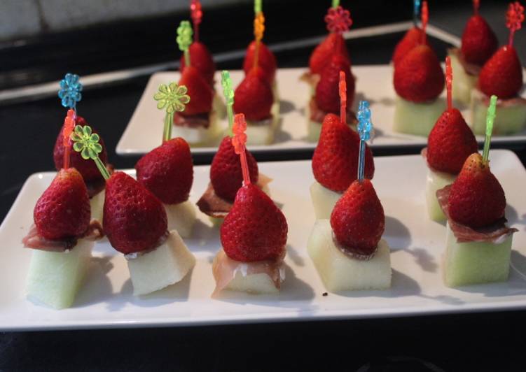 Melón con lomo casero curado