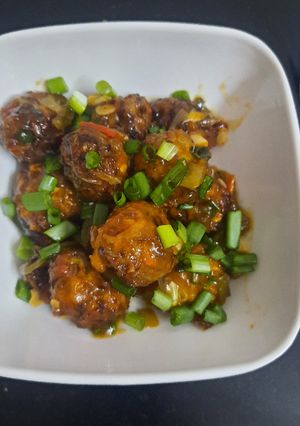 A picture of Cabbage manchurian.