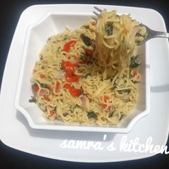 A picture of Simple spinach noodle.