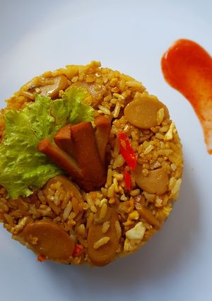 Foto resep Nasi Goreng Sosis Telur