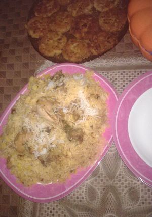 A picture of Chicken biryani. #Kokab&Cookpad.