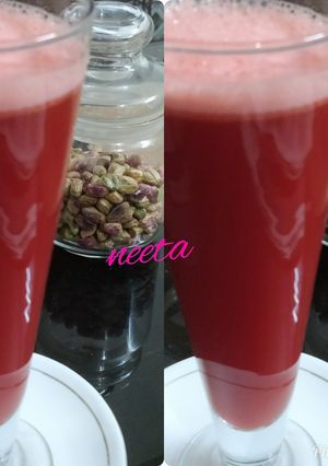 A picture of Carrot Strawberries Pomegranate Cocktail.
