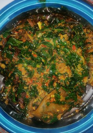A picture of Edikang ikong Soup.