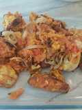 Alitas al curry con huevo