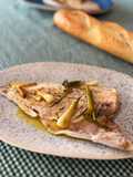 Lechola a la plancha con ajetes