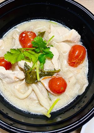 รูปของ ต้มข่าไก่ (สูตรคลีน)
