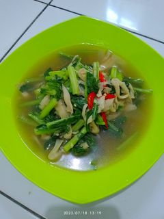 Foto resep Tumis Sawi Hijau Jamur Tiram