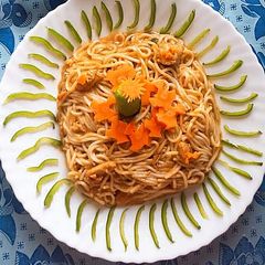 Vegetable chowmein A picture of Vegetable chowmein.