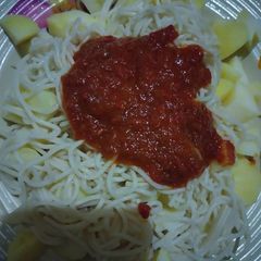 A picture of Pasta and potato.