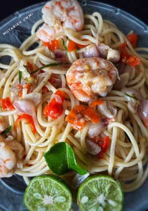 Foto resep Spaghetti Udang Sambel Matah