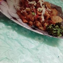 Samosa chat A picture of Samosa chat.